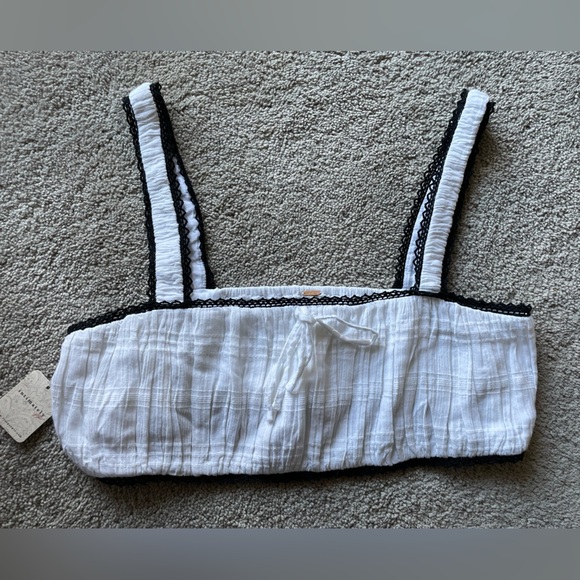 NWT Free People|| Intimately - Enchanted Micro Cami, Black and White Combo,Large - Picture 3 of 7